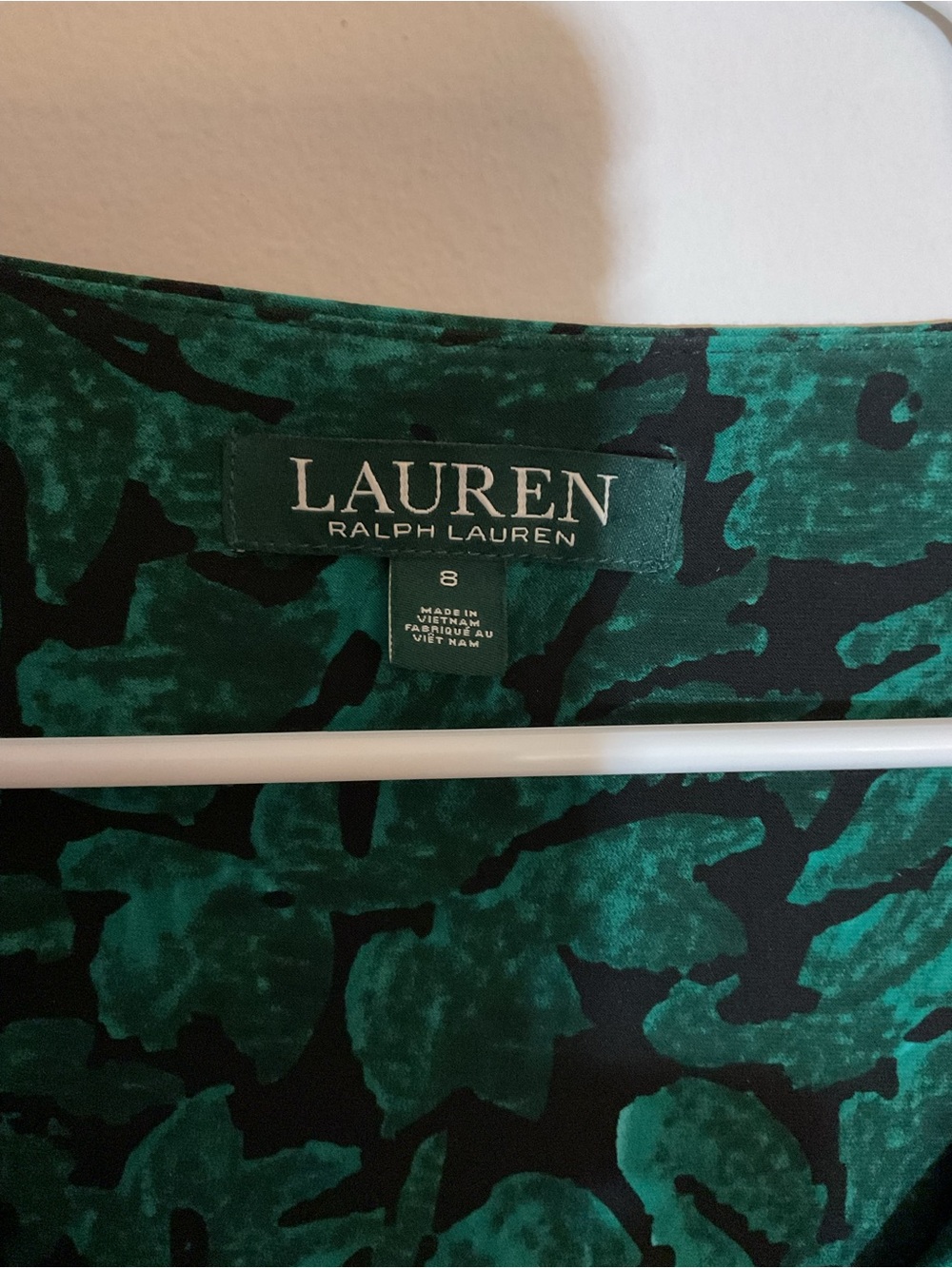 Lauren Ralph Lauren Emerald Green Floral Wrap Dress - Picture 3 of 3